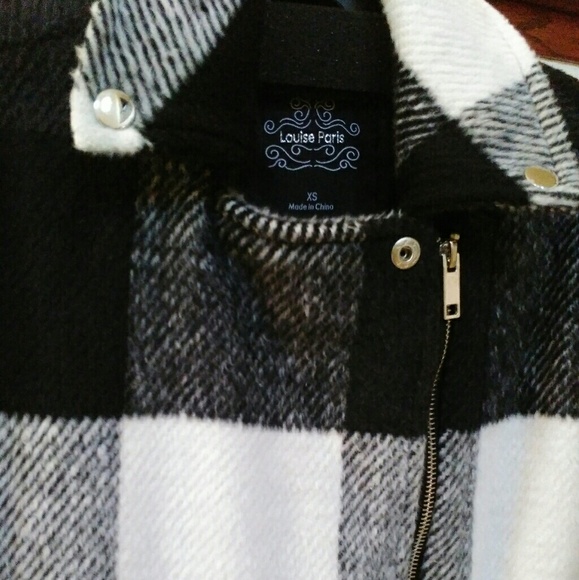 Last One! NWT Louise Paris Plaid Coat XS - Picture 6 of 8